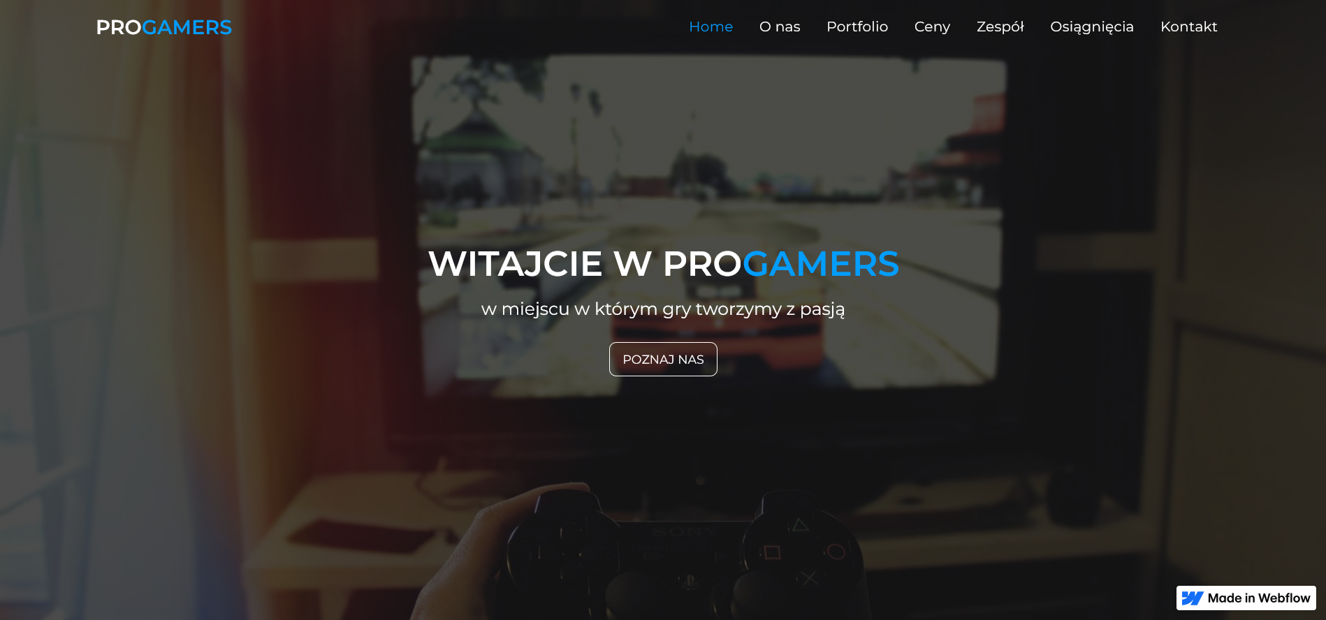 Strona internetowa Pro Gamers.